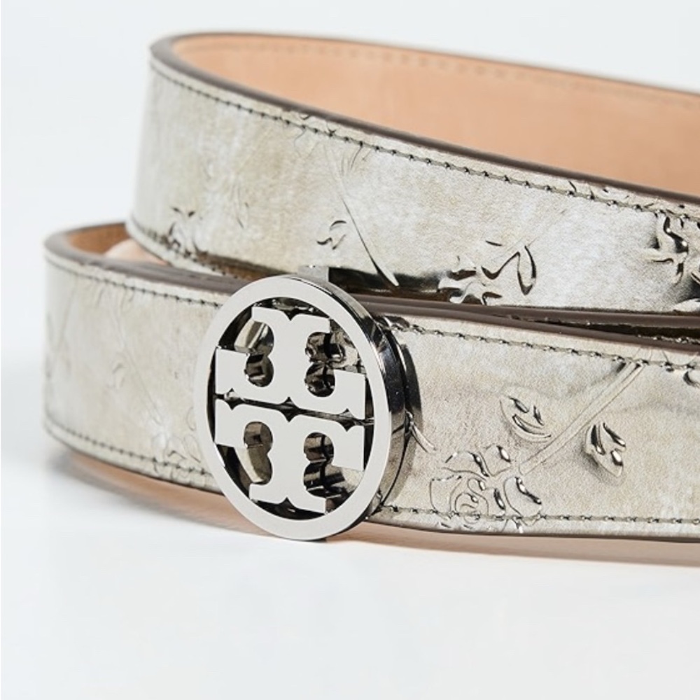 Tory Burch
Miller Floral Embossed Metallic Belt